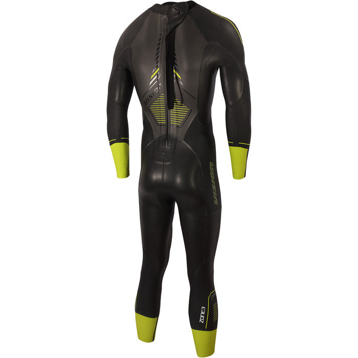2024 Zone3 Mens Vision 5mm Swim Wetsuit WS21MVIS - Black / Lime / Gunmetal
